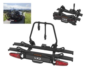 Bagażnik SPINDER LX2 LED na 2 rowery lekki składany uchylny na hak