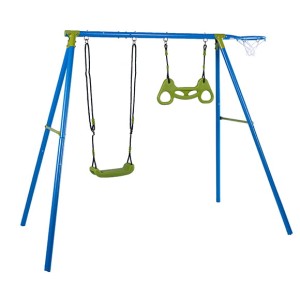 Huśtawka ogrodowa Sandora XNS036 z ramą 3 funkcje, podwójna, dziecięca, 3 w 1 