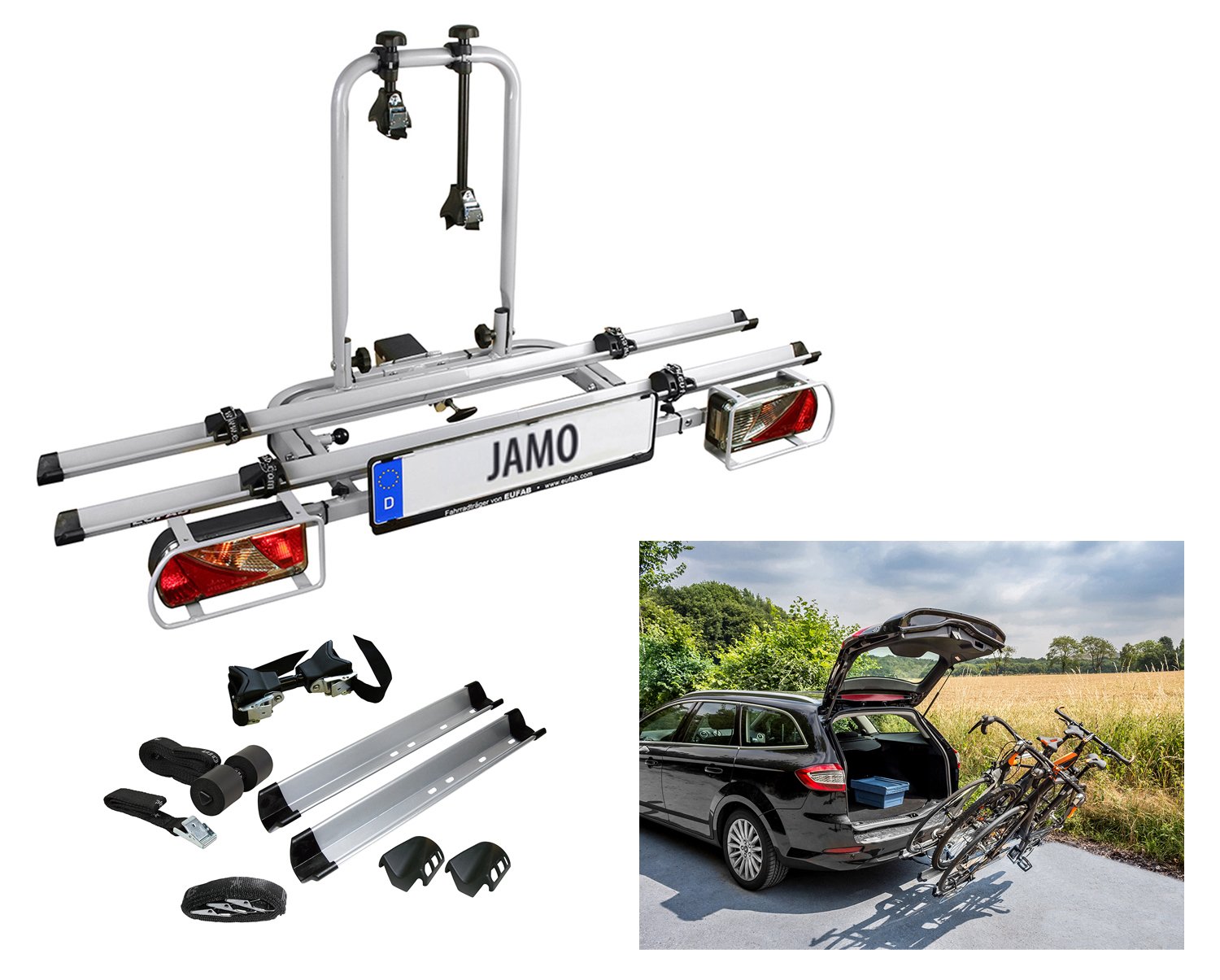 bagażnik Eufab Jamo_zestaw z dostawką